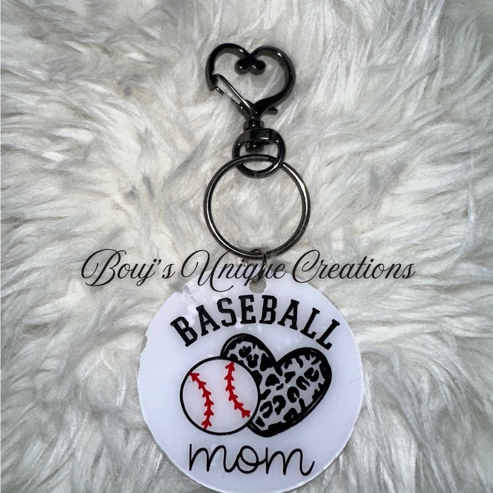 Baseball Mom Keychain